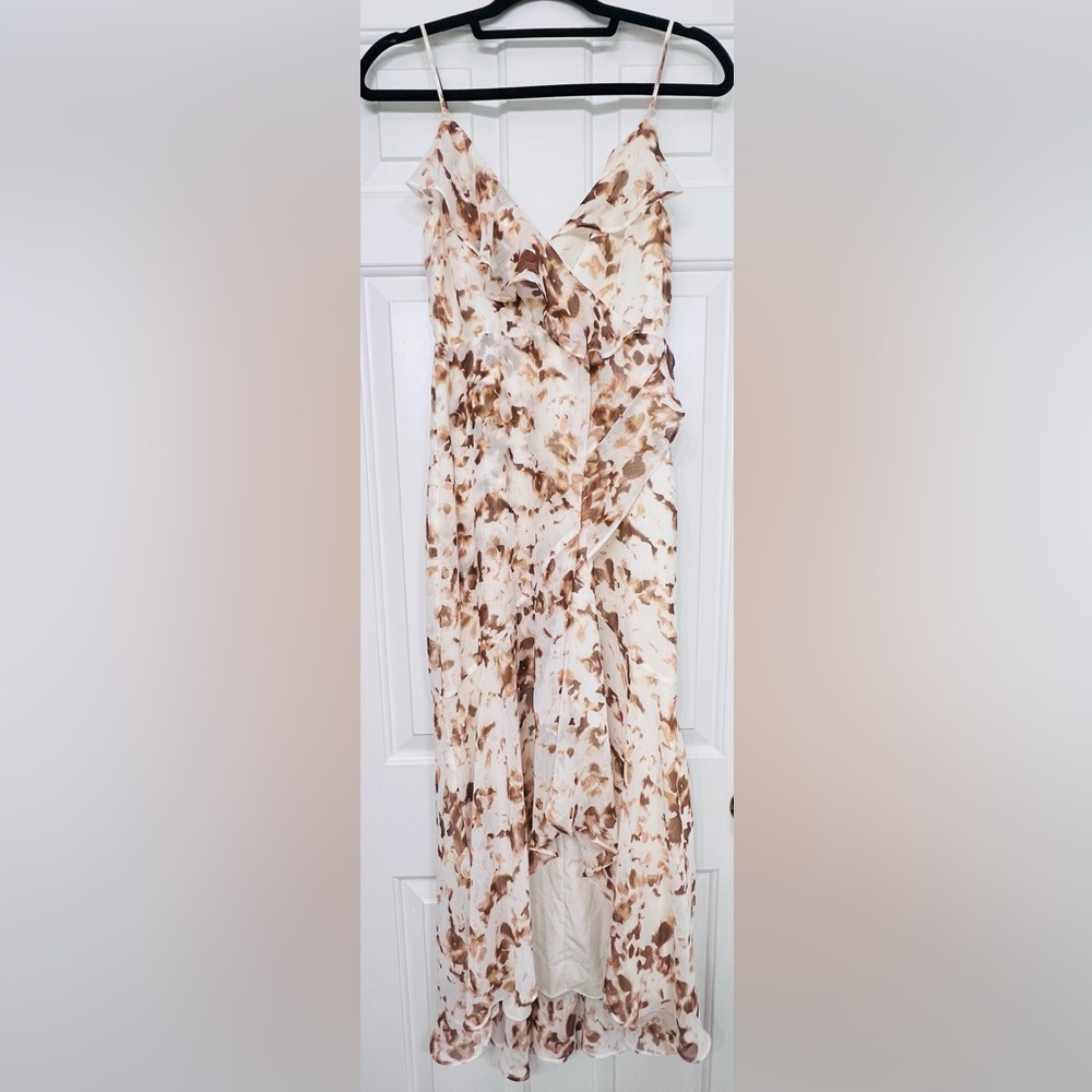 EXPRESS Browns, Creams, and White Floral Maxi dress - Size XS
